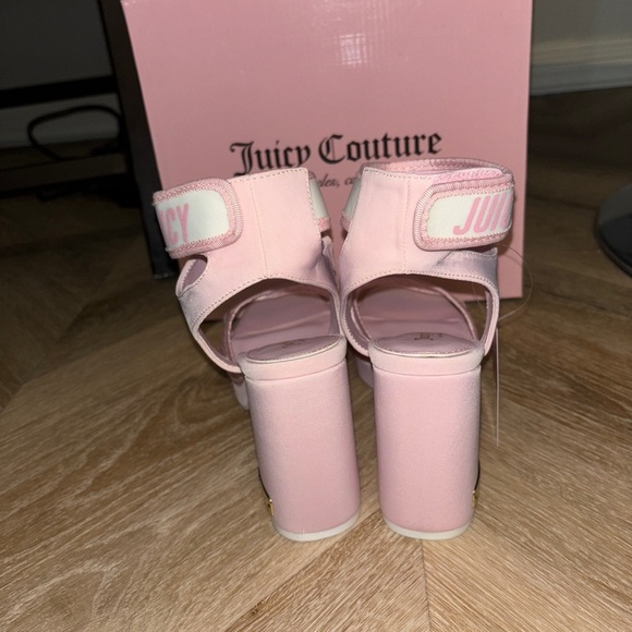 NWT Juicy Couture Women's Open Toe High Heel Dress Sandals with Ankle Strap - Picture 8 of 9